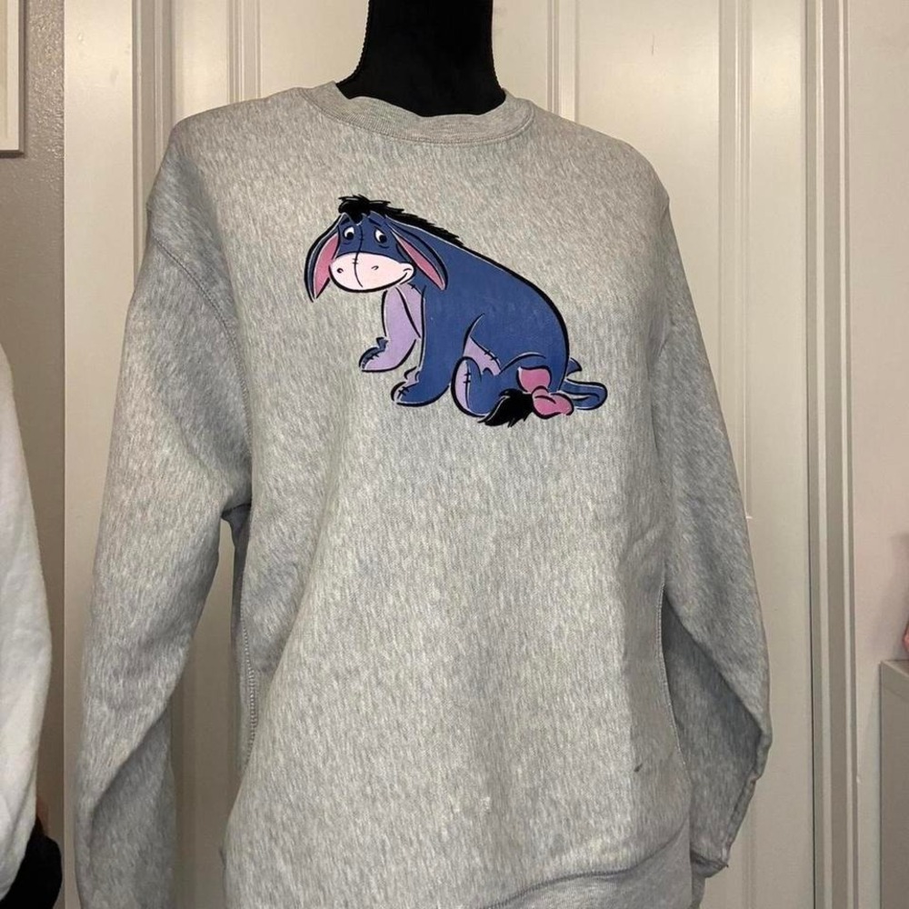 Vintage‎ Disney Store Eeyore Sweatshirt – Grey Sweatshirt– Size M
